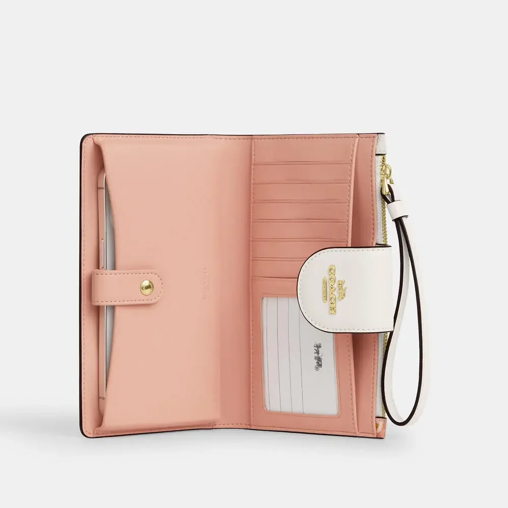 NWT Coach Phone Wallet In Signature Canvas With Floral Print - Picture 4 of 5